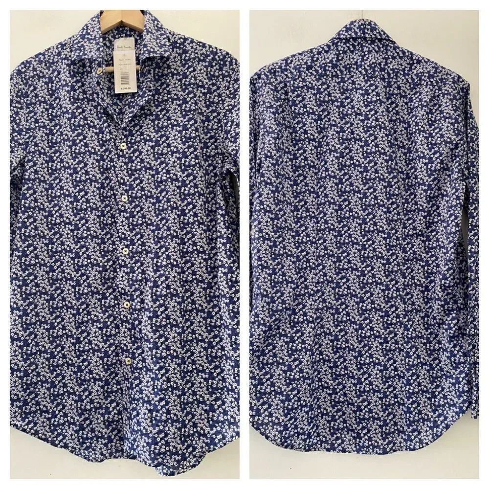 Paul Smith Men Blue Floral Shirt